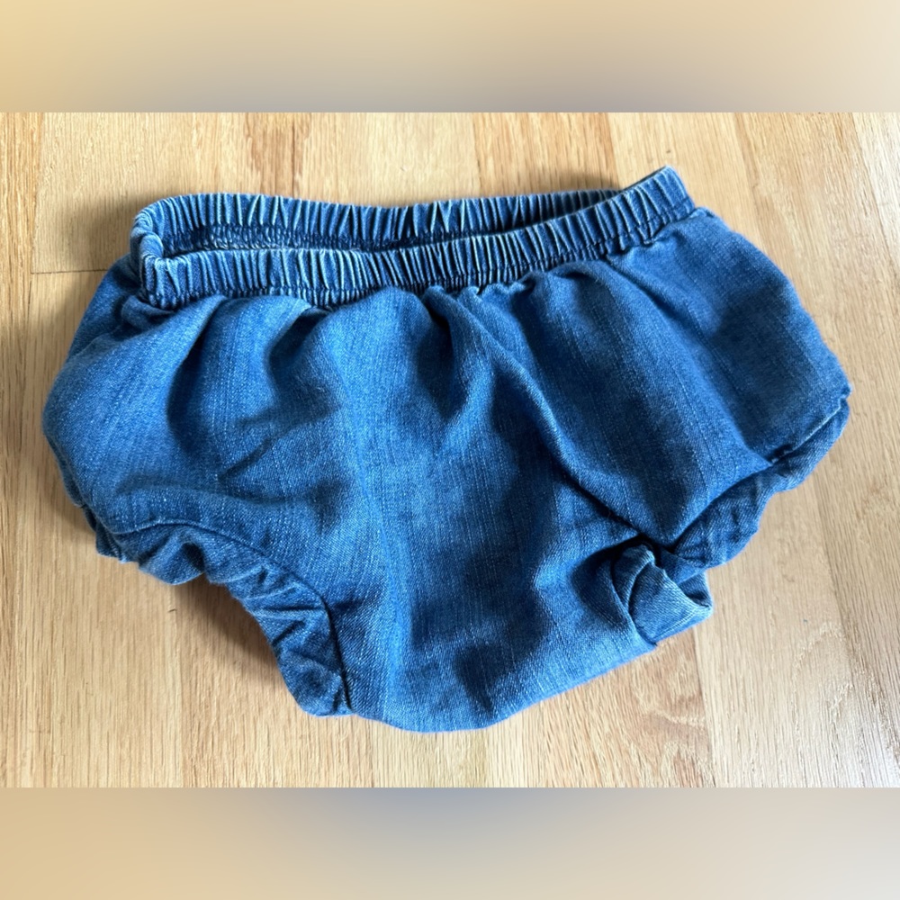 Ira loves Mae denim bloomers Sz 12-24 months